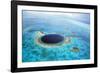 Belize Aerial of Belize Blue Hole-null-Framed Photographic Print