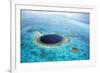 Belize Aerial of Belize Blue Hole-null-Framed Photographic Print