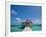 Belize, Ambergris Caye, San Pedro, Ramons Village Resort Pier and Palapa-Jane Sweeney-Framed Photographic Print