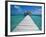 Belize, Ambergris Caye, San Pedro, Ramons Village Resort Pier and Palapa-Jane Sweeney-Framed Photographic Print