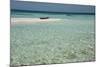 Belize, Belize. Goff's Caye. Red Kayak on White Sand Beach-Cindy Miller Hopkins-Mounted Photographic Print