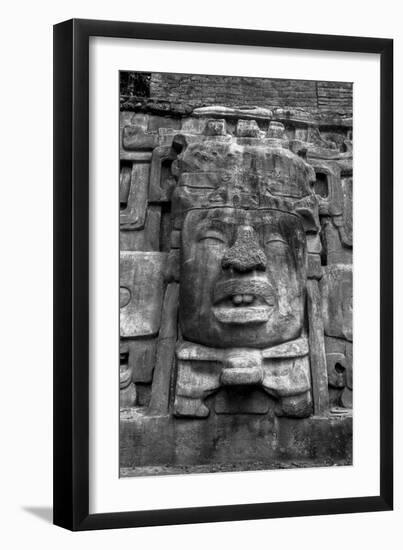 Belize, Central America. Mayan Temple Ruin. Mask Temple. Lamanai. Dated from AD 625.-Tom Norring-Framed Photographic Print