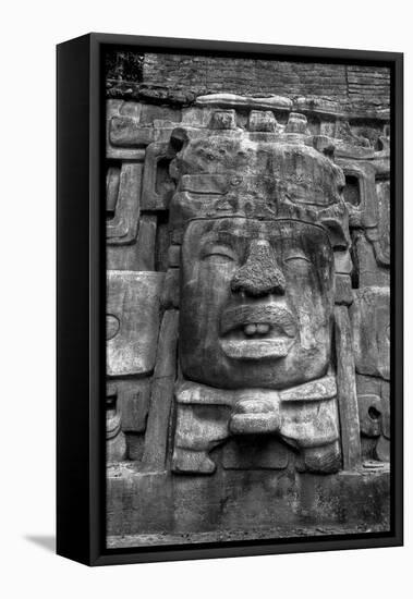 Belize, Central America. Mayan Temple Ruin. Mask Temple. Lamanai. Dated from AD 625.-Tom Norring-Framed Stretched Canvas