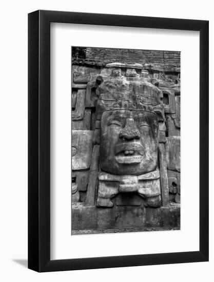 Belize, Central America. Mayan Temple Ruin. Mask Temple. Lamanai. Dated from AD 625.-Tom Norring-Framed Photographic Print