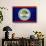 Belize Flag Design with Wood Patterning - Flags of the World Series-Philippe Hugonnard-Framed Stretched Canvas displayed on a wall