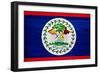 Belize Flag Design with Wood Patterning - Flags of the World Series-Philippe Hugonnard-Framed Premium Giclee Print