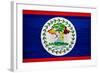 Belize Flag Design with Wood Patterning - Flags of the World Series-Philippe Hugonnard-Framed Art Print