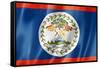 Belize Flag-daboost-Framed Stretched Canvas