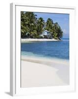 Belize, Ranguana Caye, Palm Trees and Beach-Jane Sweeney-Framed Photographic Print