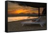 Belize. Sunrise over the Caribbean Ocean.-Tom Norring-Framed Stretched Canvas