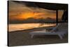 Belize. Sunrise over the Caribbean Ocean.-Tom Norring-Stretched Canvas