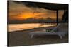 Belize. Sunrise over the Caribbean Ocean.-Tom Norring-Stretched Canvas