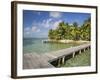 Belize, Tobaco Caye, Pier and Beach-Jane Sweeney-Framed Photographic Print