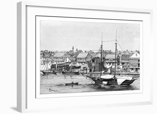 Belize, View Taken from the Harbour, C1890-Maynard-Framed Giclee Print