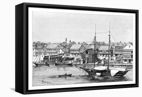 Belize, View Taken from the Harbour, C1890-Maynard-Framed Stretched Canvas