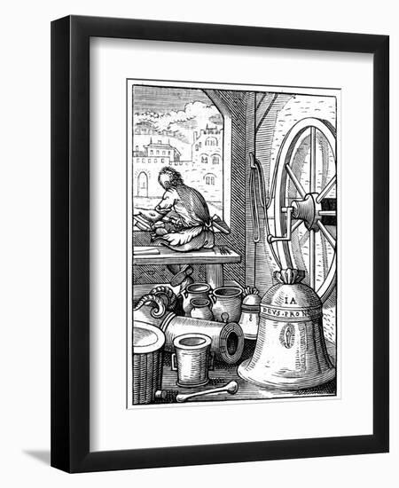 Bell and Cannon Caster, 16th Century-Jost Amman-Framed Giclee Print