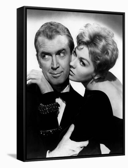 BELL, BOOK AND CANDLE, 1958 directed by RICHARD QUINE James Stewart and Kim Novak (b/w photo)-null-Framed Stretched Canvas