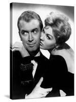 BELL, BOOK AND CANDLE, 1958 directed by RICHARD QUINE James Stewart and Kim Novak (b/w photo)-null-Stretched Canvas
