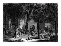 Hindu Fakirs Practising their Superstitious Rites under the Banyan Tree-Bell-Framed Giclee Print