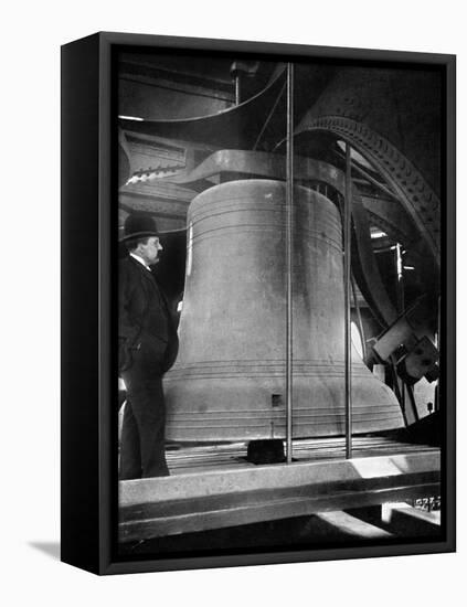 Bell in the Tower of Big Ben, Palace of Westminster, London, C1905-null-Framed Stretched Canvas