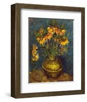 Bell Lilies in a Copper Vase-Vincent van Gogh-Framed Art Print