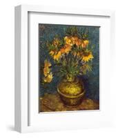 Bell Lilies in a Copper Vase-Vincent van Gogh-Framed Art Print