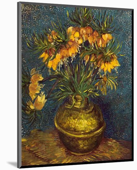 Bell Lilies in a Copper Vase-Vincent van Gogh-Mounted Art Print