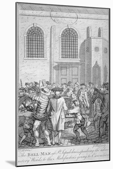 Bell Man at St Sepulchre Church, City of London, 1785-James Pollard-Mounted Giclee Print