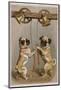 Bell Ringing Pug Dogs-null-Mounted Photographic Print
