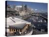 Bell Street Pier and Harbor on Elliott Bay, Seattle, Washington, USA-Connie Ricca-Stretched Canvas
