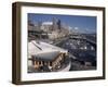 Bell Street Pier and Harbor on Elliott Bay, Seattle, Washington, USA-Connie Ricca-Framed Photographic Print