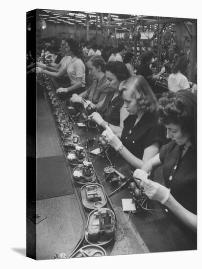 Bell Telephone Assembly Lines-null-Stretched Canvas