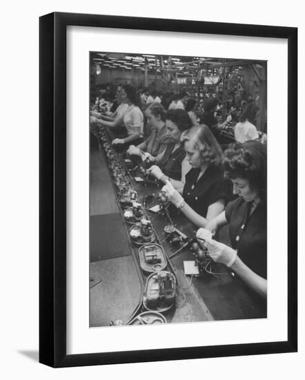 Bell Telephone Assembly Lines-null-Framed Photographic Print