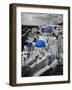 Bell Tower and Blue Domes of Church in Village of Oia, Santorini, Greece-Darrell Gulin-Framed Photographic Print