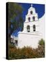 Bell Tower at Mission Basilica San Diego De Alcala, San Diego, California-null-Stretched Canvas