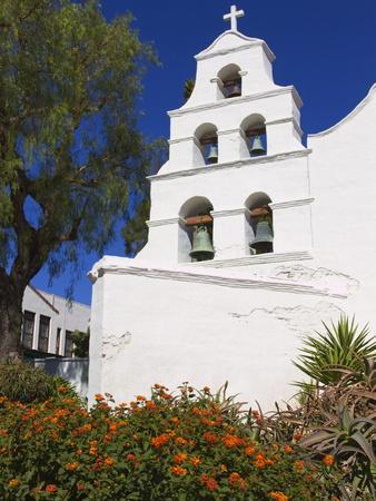 Bell Tower Mission San Diego California United States Travel Art Poster Print 