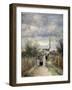 Bell Tower in Argenteuil (Road to the Churc), 1870S-Jean-Baptiste-Camille Corot-Framed Giclee Print