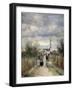 Bell Tower in Argenteuil (Road to the Churc), 1870S-Jean-Baptiste-Camille Corot-Framed Giclee Print