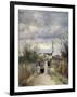 Bell Tower in Argenteuil (Road to the Churc), 1870S-Jean-Baptiste-Camille Corot-Framed Premium Giclee Print