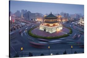 Bell Tower in Middle of Traffic Circle-Paul Souders-Stretched Canvas