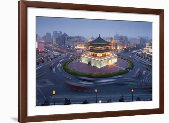 Bell Tower in Middle of Traffic Circle-Paul Souders-Framed Photographic Print