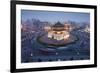 Bell Tower in Middle of Traffic Circle-Paul Souders-Framed Photographic Print