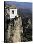 Bell Tower in Village on Steep Limestone Crag, Guadalest, Costa Blanca, Valencia Region, Spain-Tony Waltham-Stretched Canvas