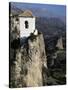 Bell Tower in Village on Steep Limestone Crag, Guadalest, Costa Blanca, Valencia Region, Spain-Tony Waltham-Stretched Canvas