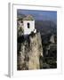 Bell Tower in Village on Steep Limestone Crag, Guadalest, Costa Blanca, Valencia Region, Spain-Tony Waltham-Framed Photographic Print