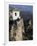 Bell Tower in Village on Steep Limestone Crag, Guadalest, Costa Blanca, Valencia Region, Spain-Tony Waltham-Framed Photographic Print