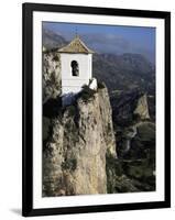 Bell Tower in Village on Steep Limestone Crag, Guadalest, Costa Blanca, Valencia Region, Spain-Tony Waltham-Framed Photographic Print