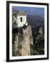 Bell Tower in Village on Steep Limestone Crag, Guadalest, Costa Blanca, Valencia Region, Spain-Tony Waltham-Framed Photographic Print