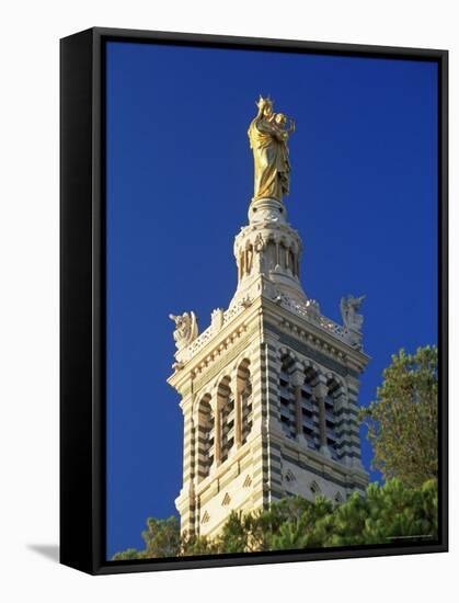 Bell Tower of Basilica of Notre Dame De La Garde, Provence-Alpes-Cote-D'Azur, France-Ruth Tomlinson-Framed Stretched Canvas