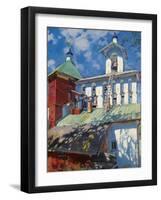 Bell Tower of the Pskovo-Pechersky Monastery-Sergei Arsenyevich Vinogradov-Framed Giclee Print